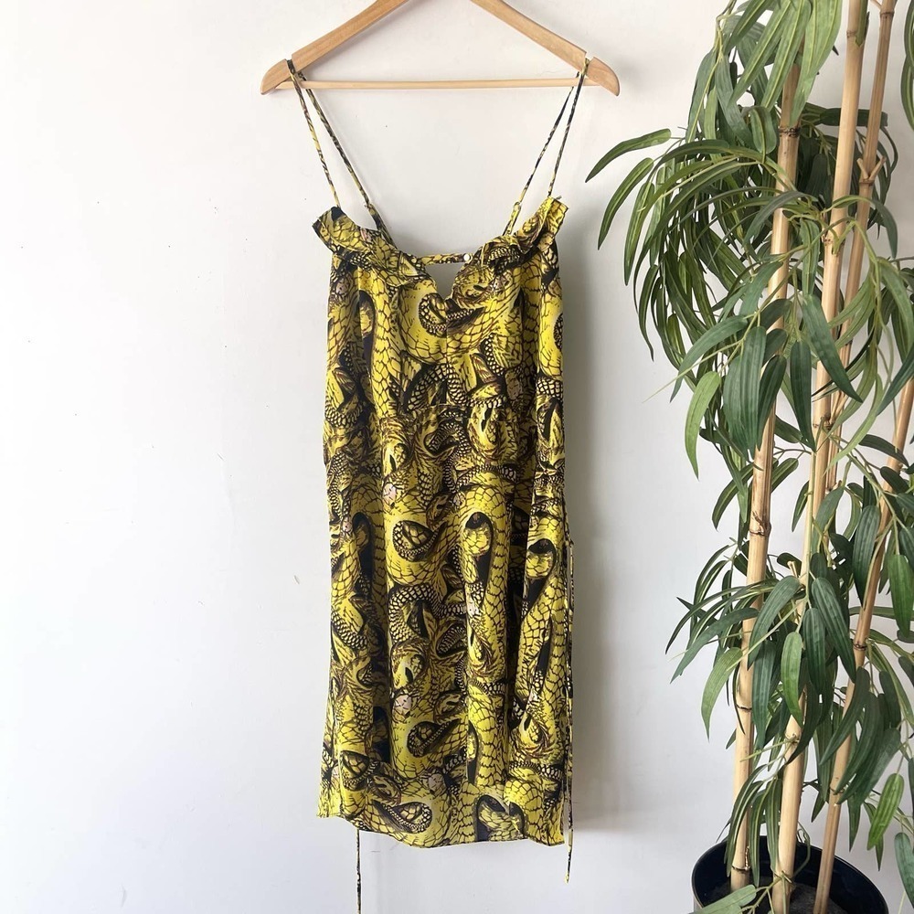 Pinkyotto Dress Womens Medium Yellow Floral Lace Boho Indie Fairy Summer Flowy